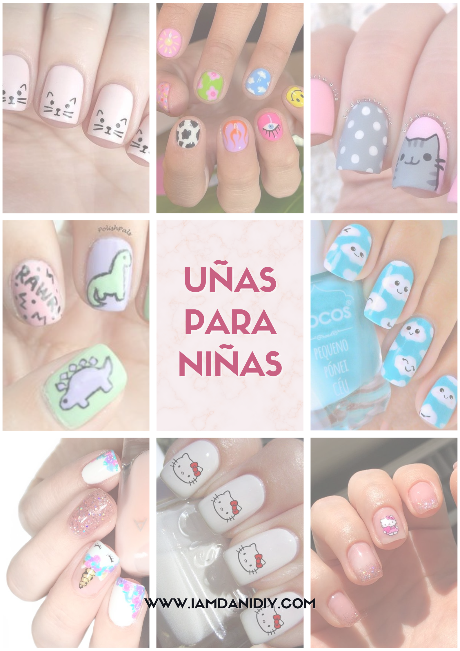 diseños de uñas para niñas
